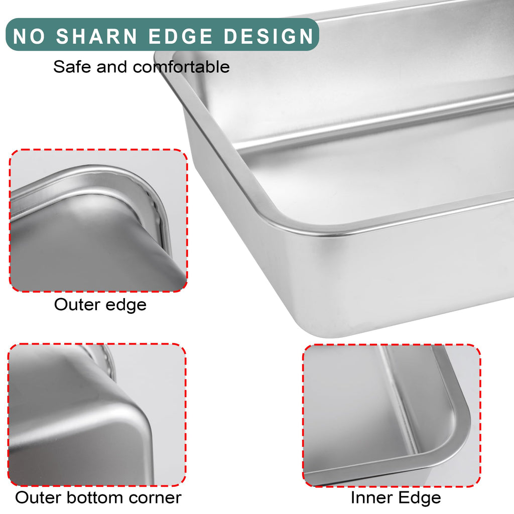 Large Stainless Steel Cat Litter Box H865
