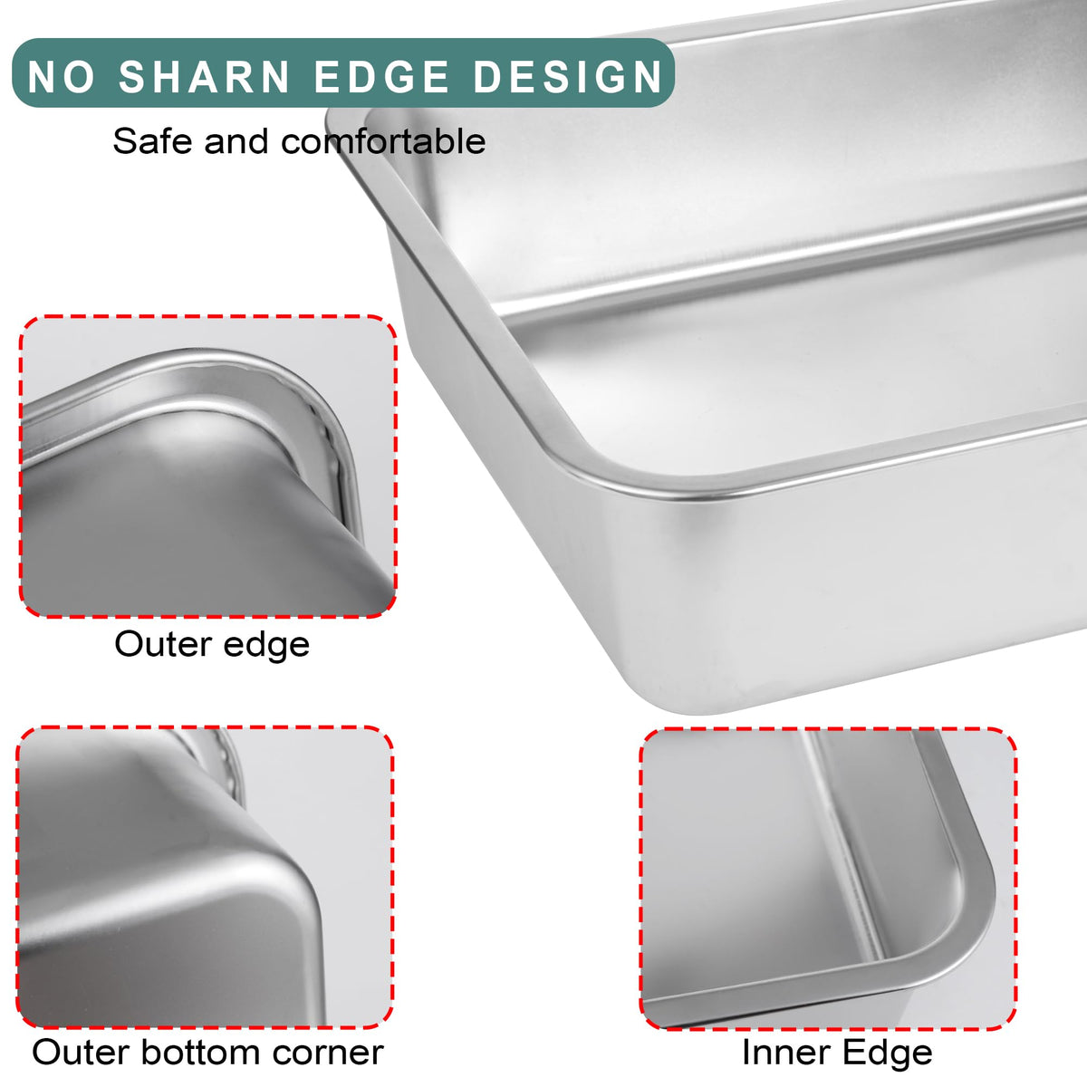 Large Stainless Steel Cat Litter Box H865