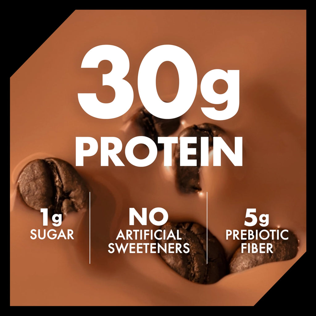 30g Protein Shake, Mocha Latte, 5g Prebiotic Fiber, 12 fl oz Bottle, 12 Count D719243