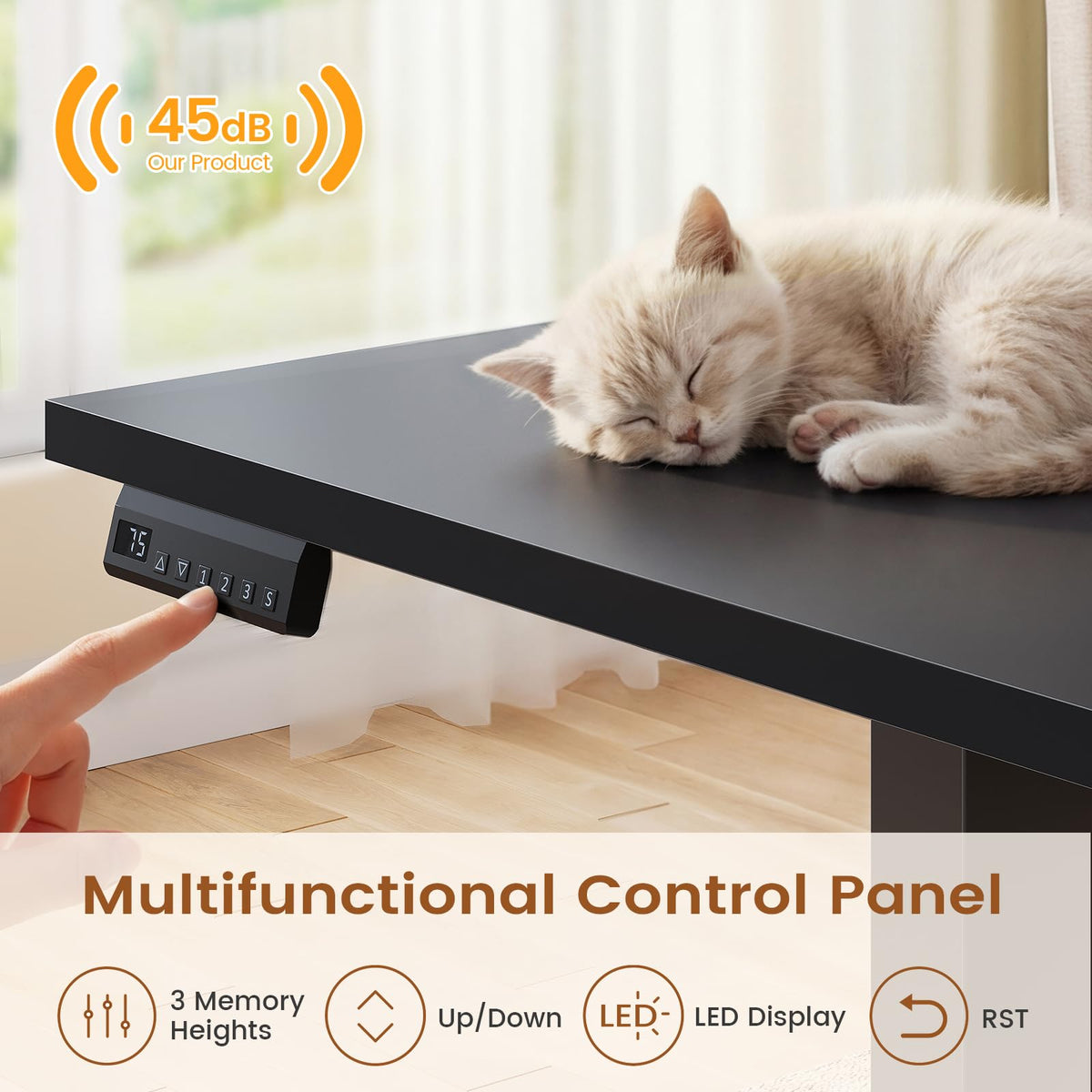71" L Shaped Electric Standing Desk V2861