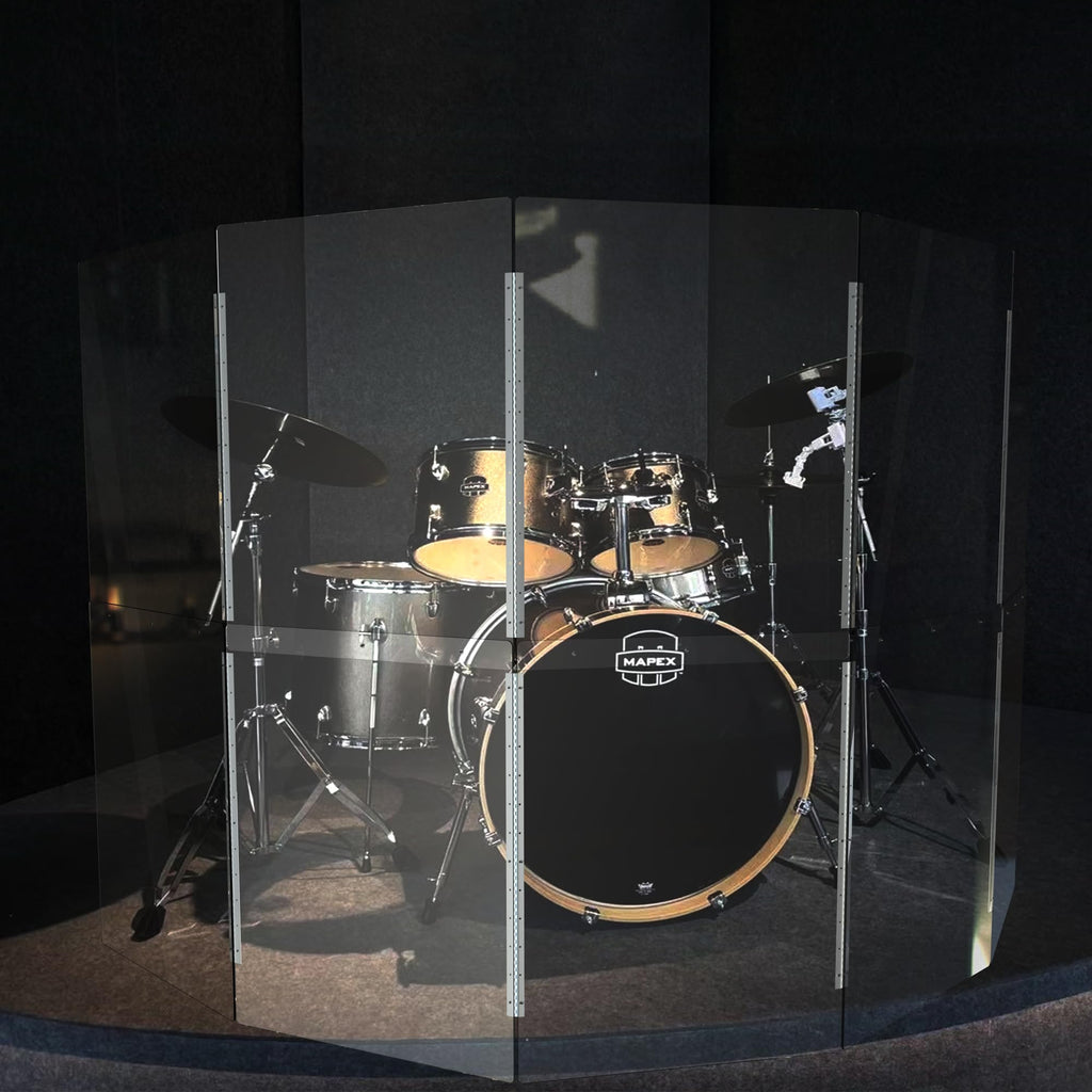 Portable 4 Panels 2ft x 5ft Acrylic Drum Shield X979