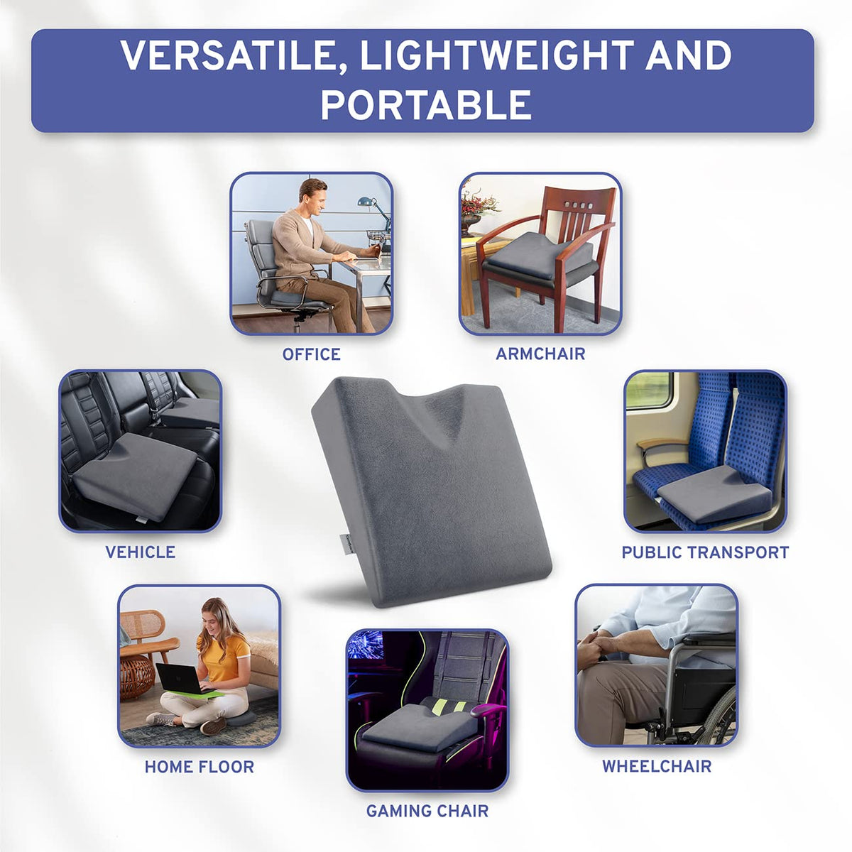 Memory Foam Wedge Seat Cushion X533622