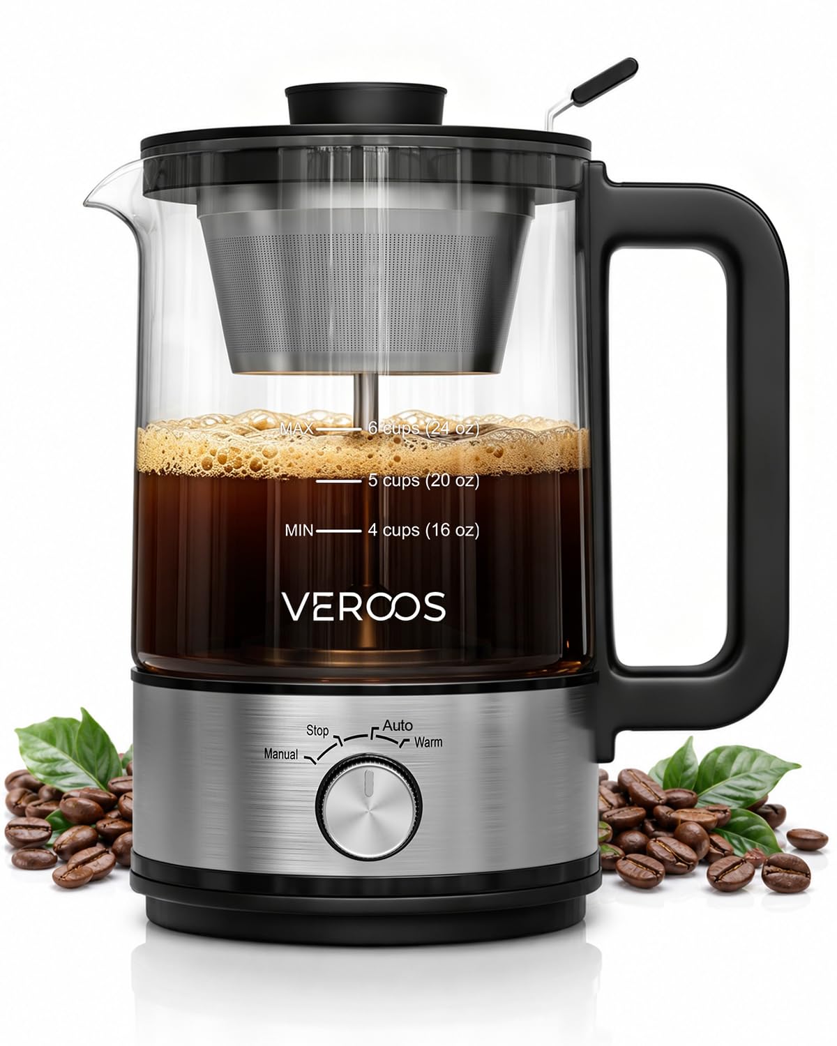 Electric 6-Cup Glass Percolator Coffee Pot B733283