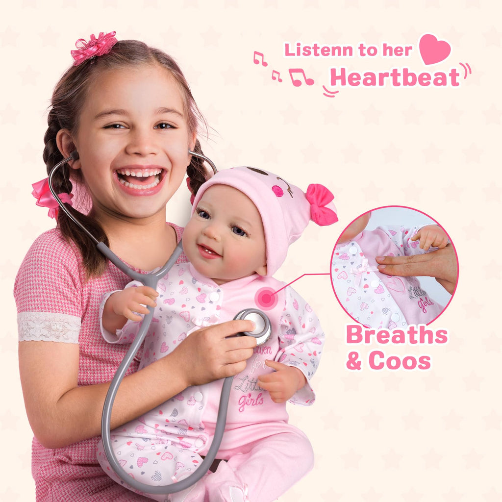 Reborn Baby Dolls with Heartbeat, Coos & Breathing N842800
