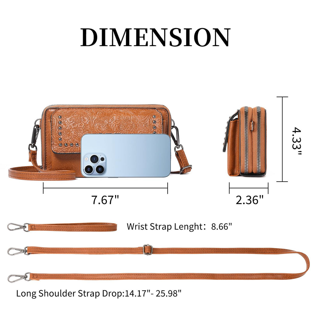 Women's Mini PU Leather Crossbody Phone Bag Y82652