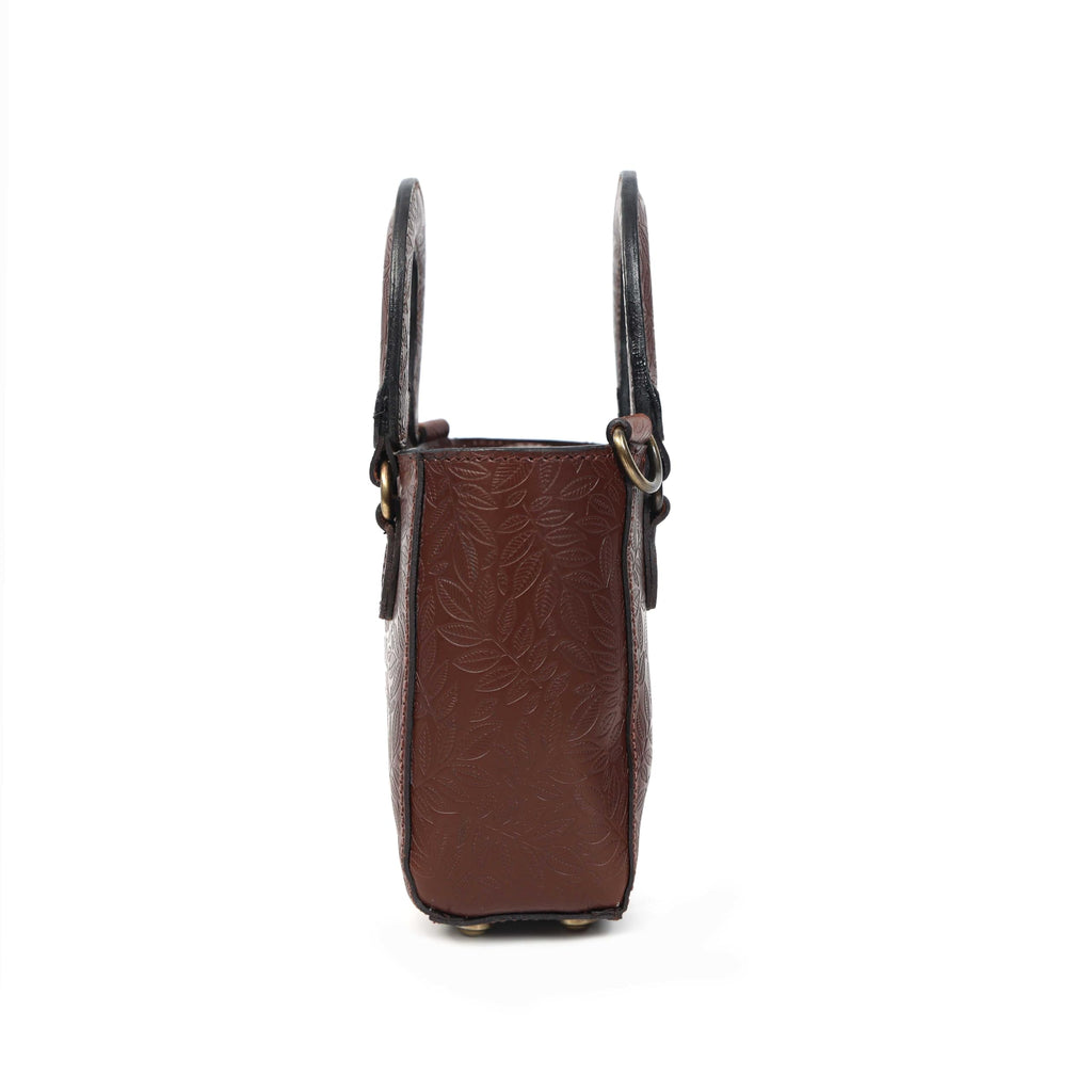 Genuine Leather Mini Tote Crossbody Bag H164020