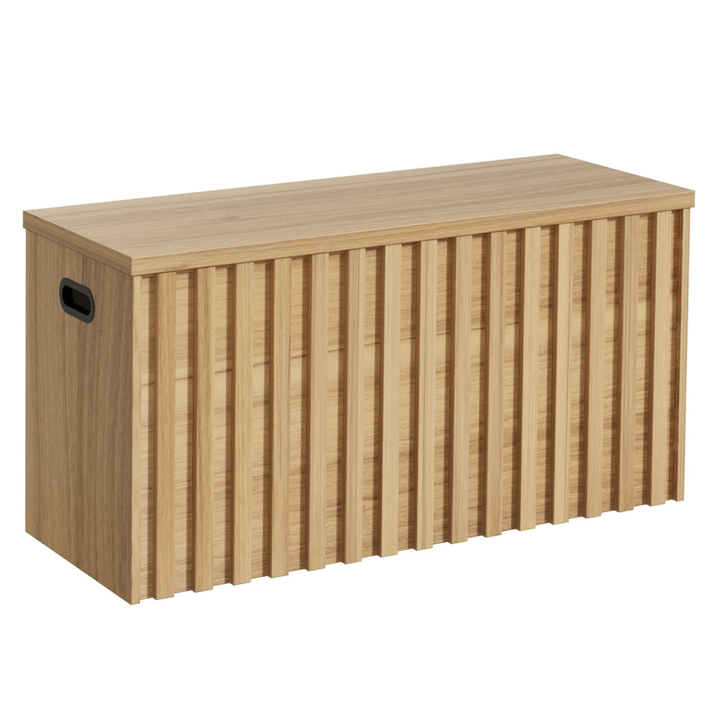 Wood Storage Bench with 2 Safety Hinges C72315