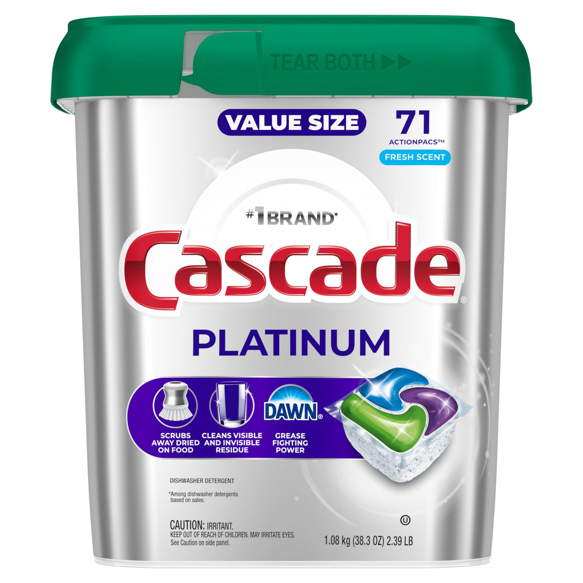 Dishwasher Pods, 71 count V7157