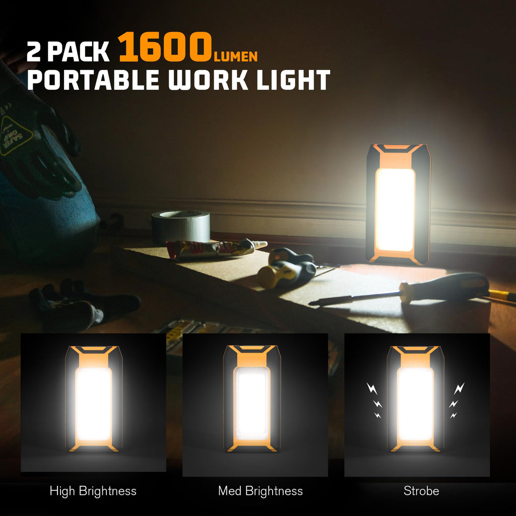 2-Pack Rechargeable LED Work Light V5748
