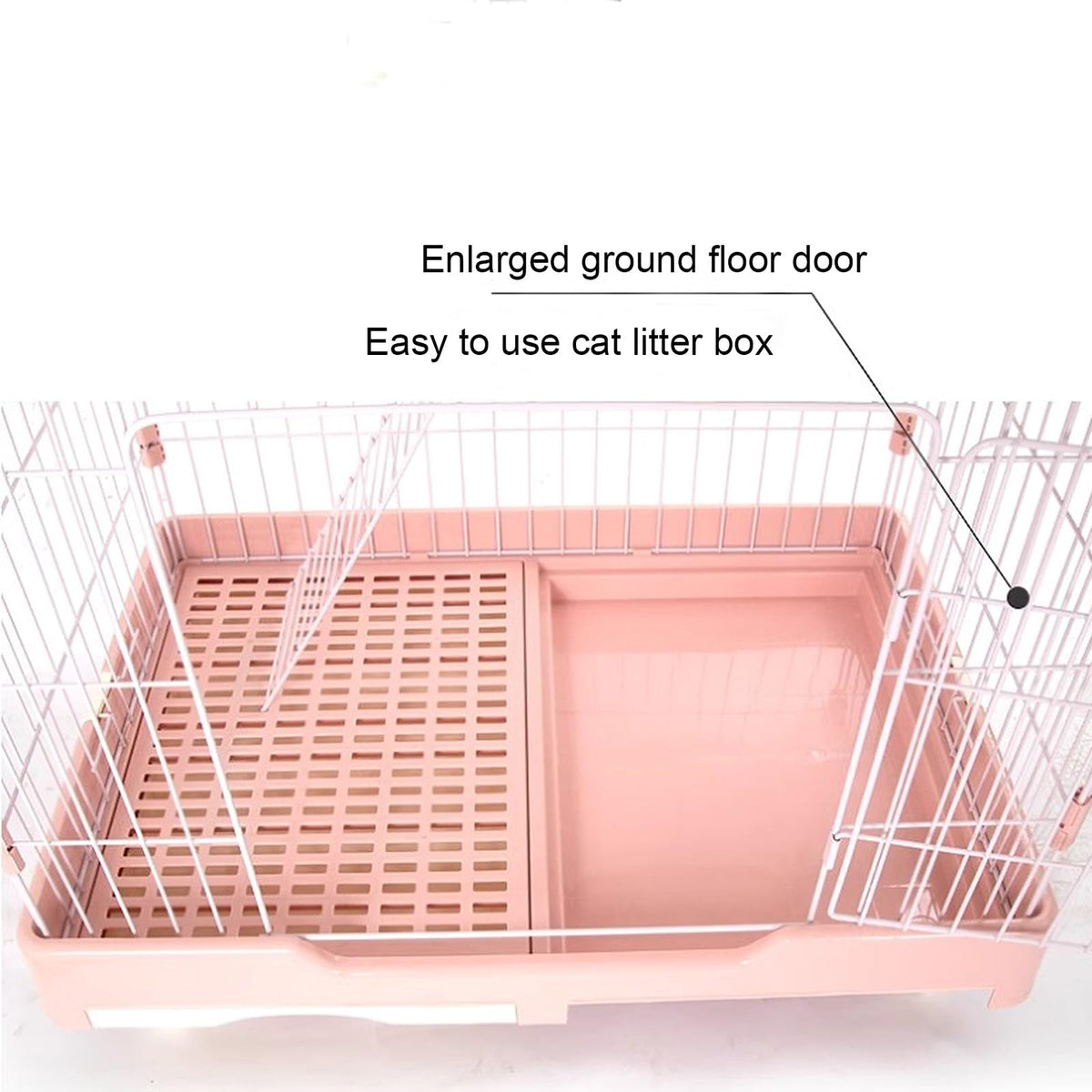 Foldable 4 Tier Detachable Cat Cage with Hammock P2024