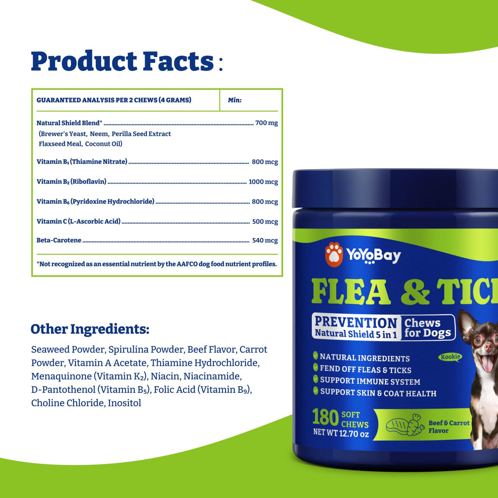 Flea & Tick Prevention for Dogs Chewables H776451