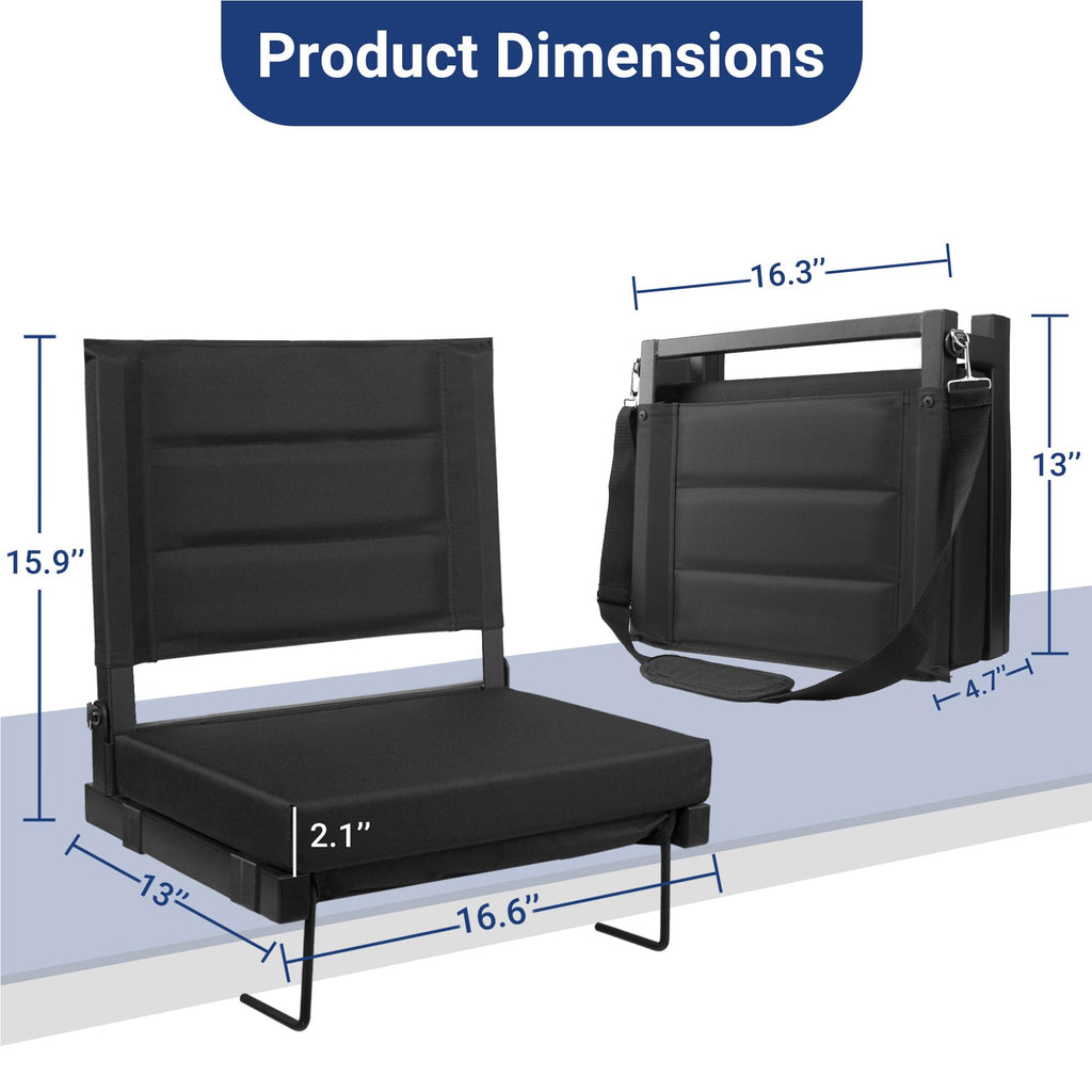 Bleachers Stadium Seat with Back Support and Cushion W50799