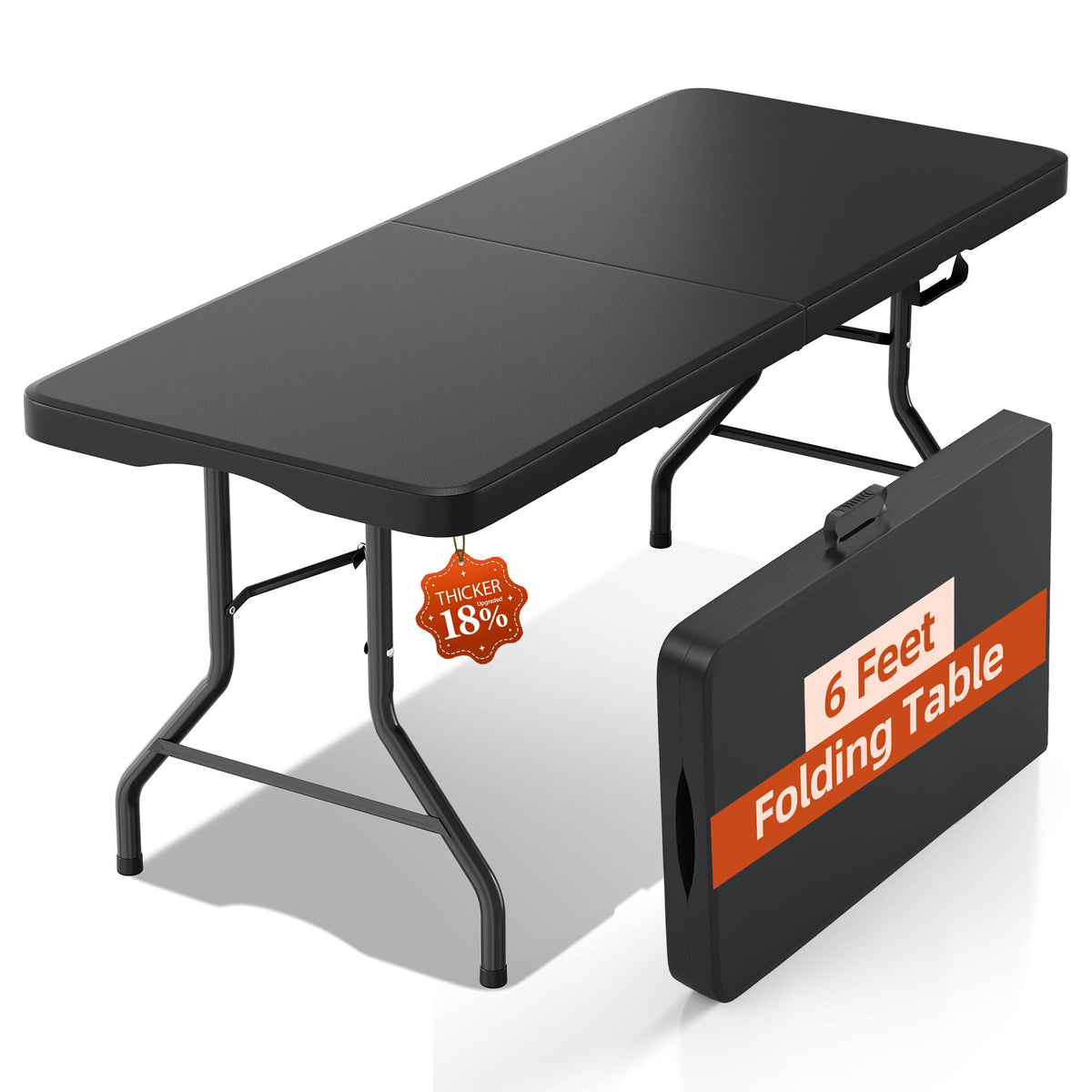 6FT Heavy Duty Foldable Plastic Table G316