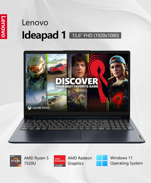 15.6" FHD Touch Laptop Ryzen 5 8GB RAM 512GB Storage Abyss Blue F9341