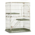 3/4-Tier Wire Cat Cage Playpen Kennel with Hammock S245957