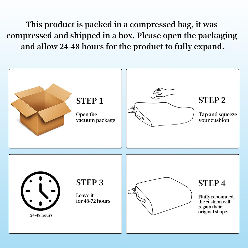 Extra Thick Memory Foam Chair Cushion with Carry Handle Q437413