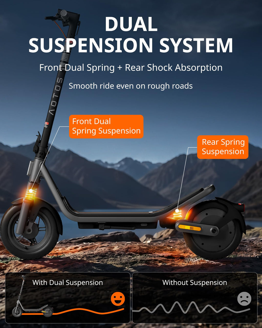 Electric Scooter for Adults, 20 MPH, 750W Peak Motor, 12" Tubeless Tires, Foldable O67796