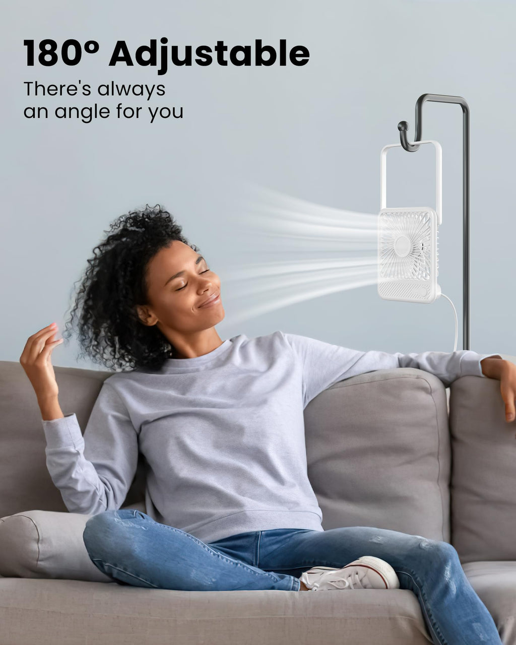White USB Desk Fan H74996