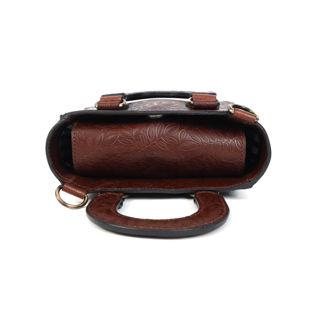Genuine Leather Mini Tote Crossbody Bag H164020