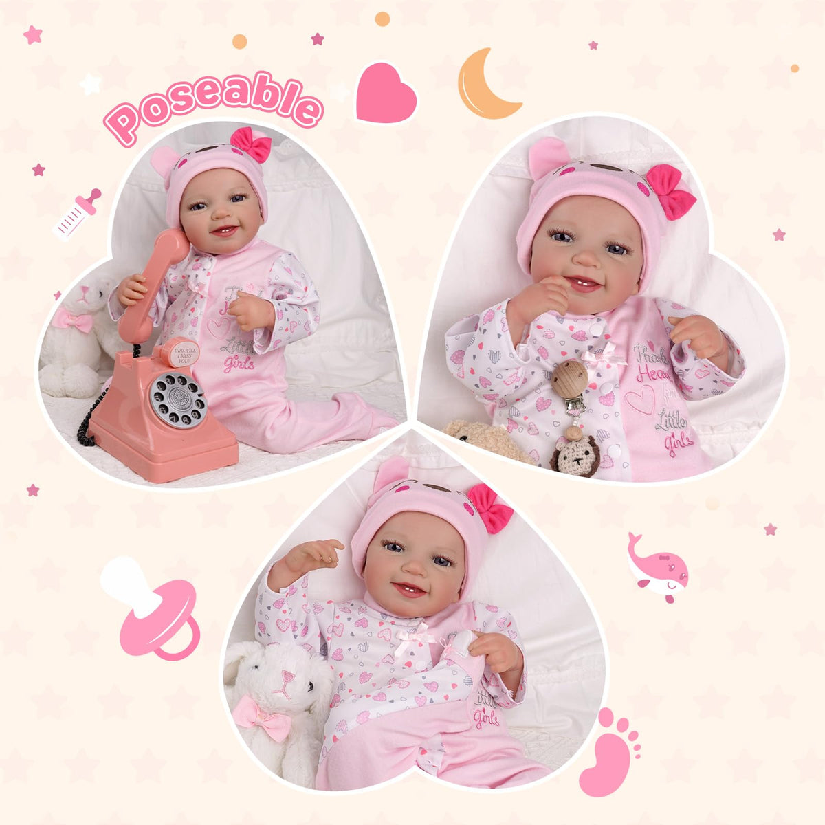 Reborn Baby Dolls with Heartbeat, Coos & Breathing N842800