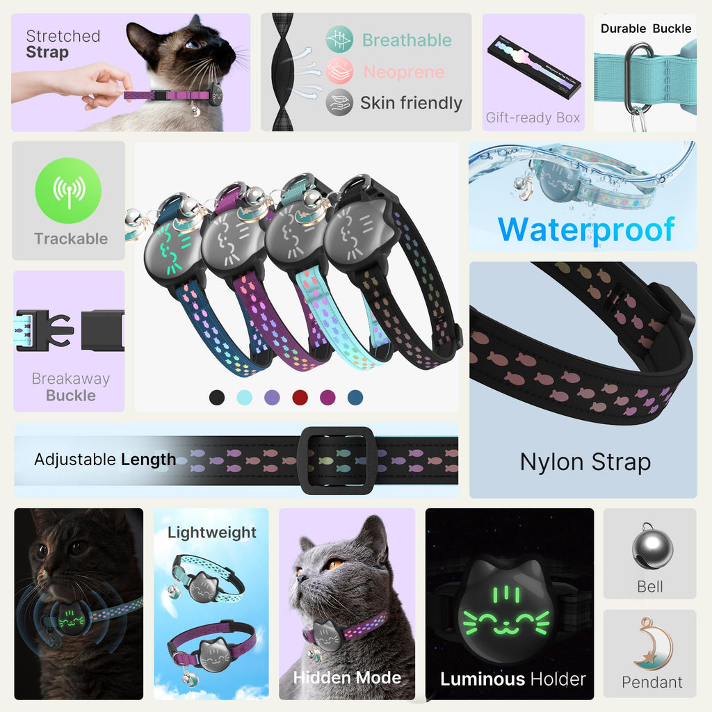 Reflective Breakaway Cat Collar with Bell W103192