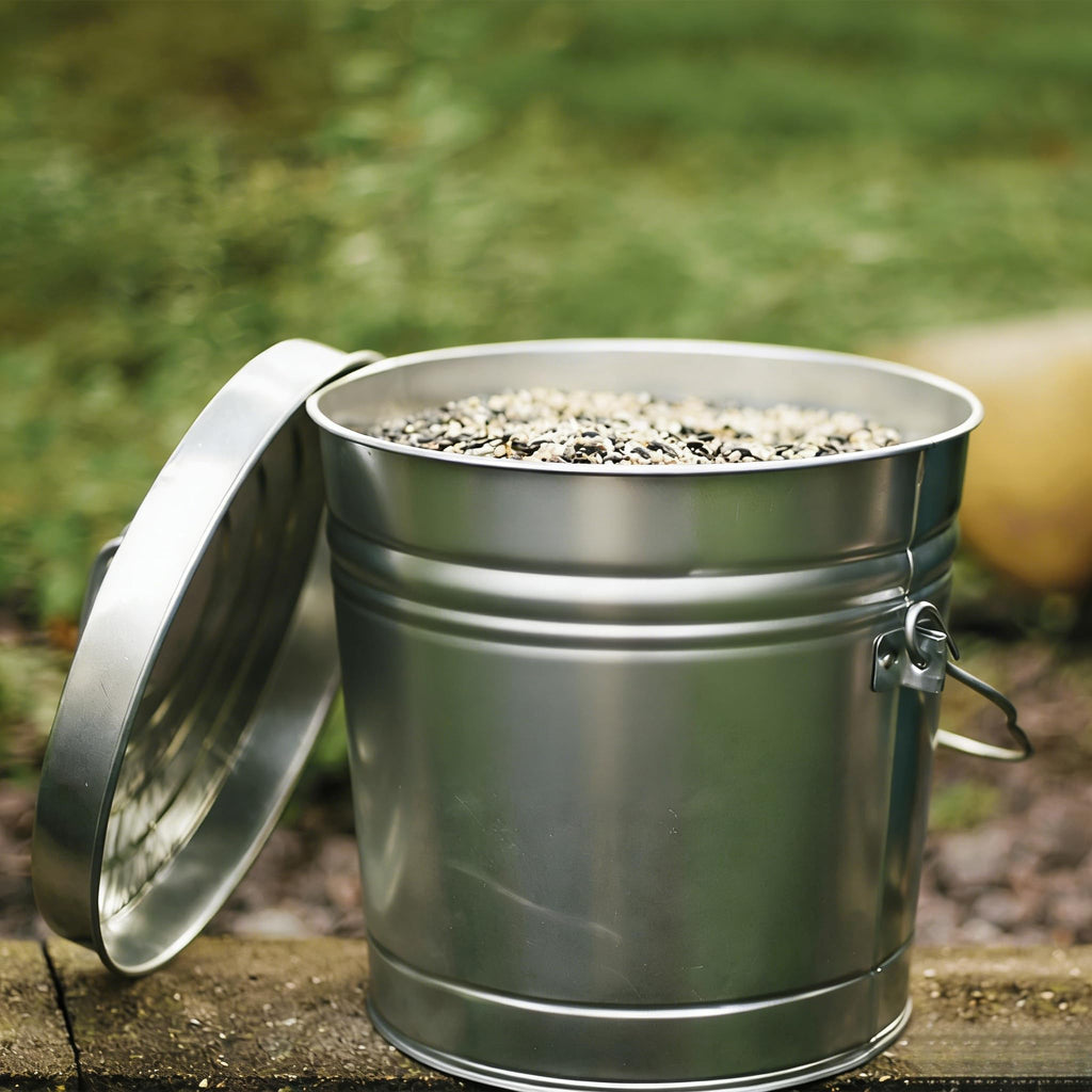 6 Gallon Galvanized Metal Trash Can with Lid S3490