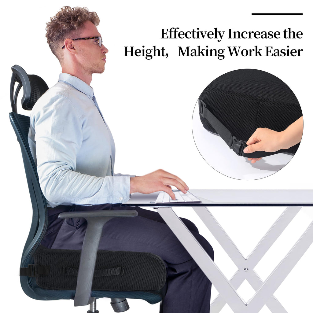 Extra Thick Memory Foam Chair Cushion with Carry Handle Q437413