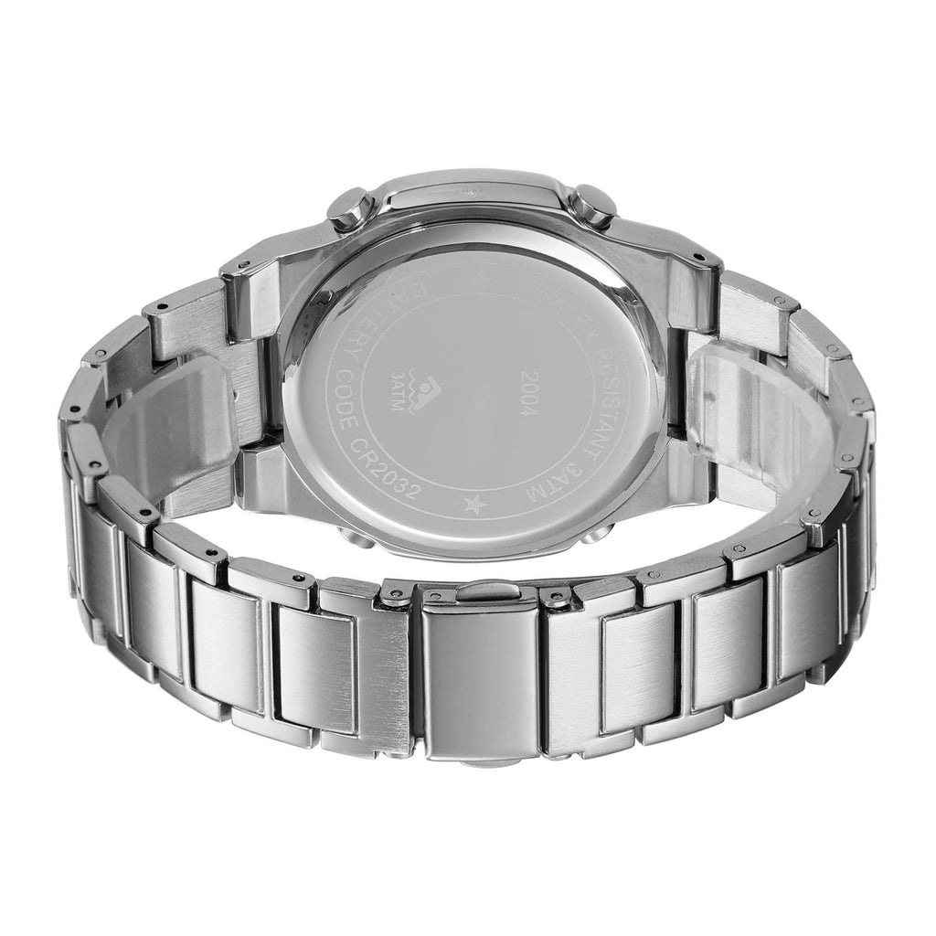 Men's Multifunctional Electronic Outdoor Sports Watch EL Light Large Digital Display Stainless Steel N2383