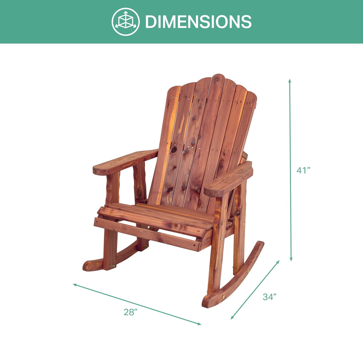 Cedar Adirondack Rocking Chair Z153