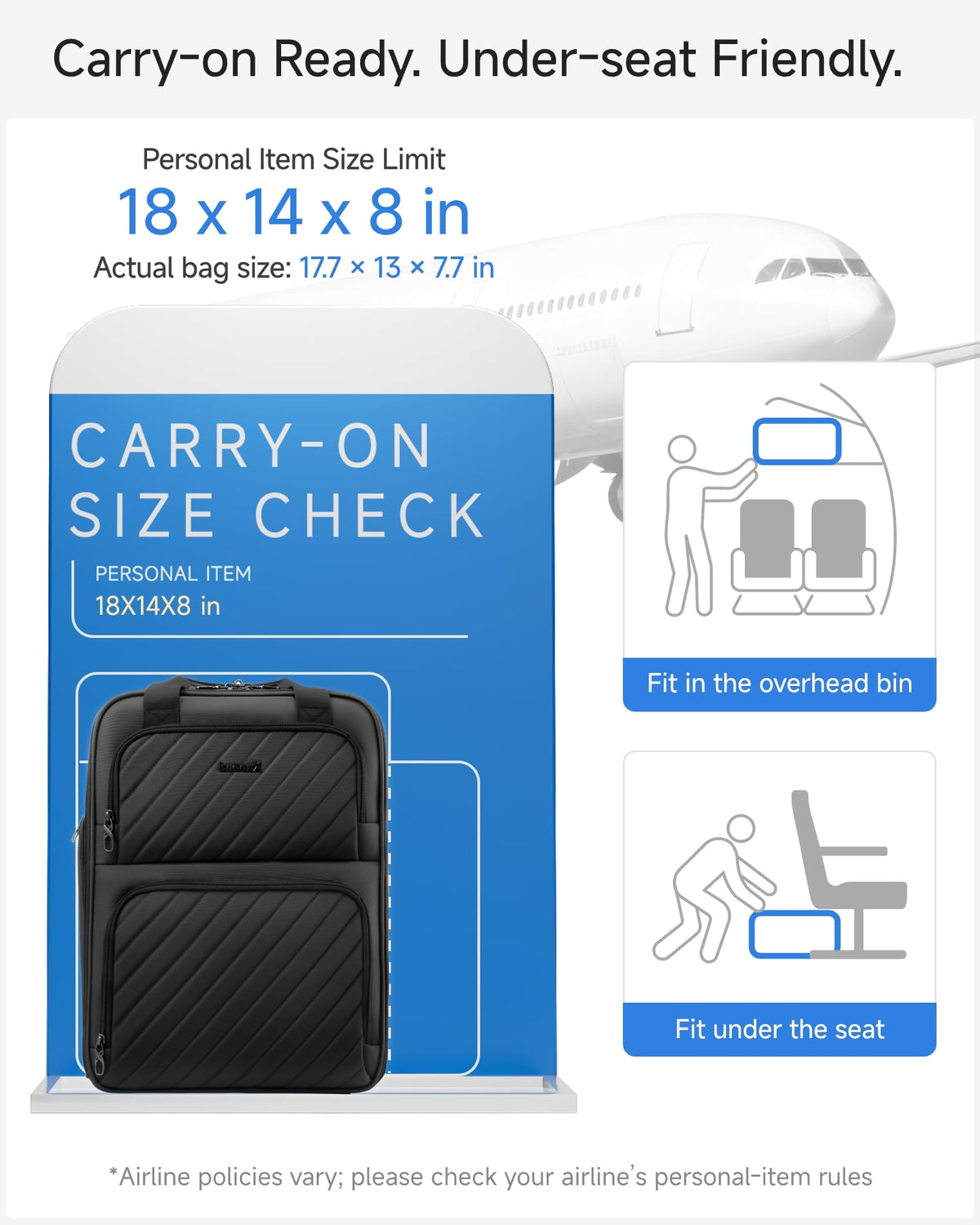 Black Softside Underseat Carry On Bag M76650