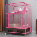 Heavy Duty Metal Dog Crate Cat Cage with Four Wheels V91785