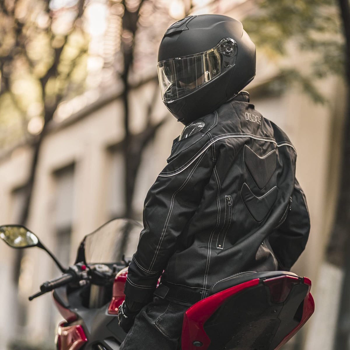 Matte Black Large Modular Full Face Motorcycle Helmet S2554