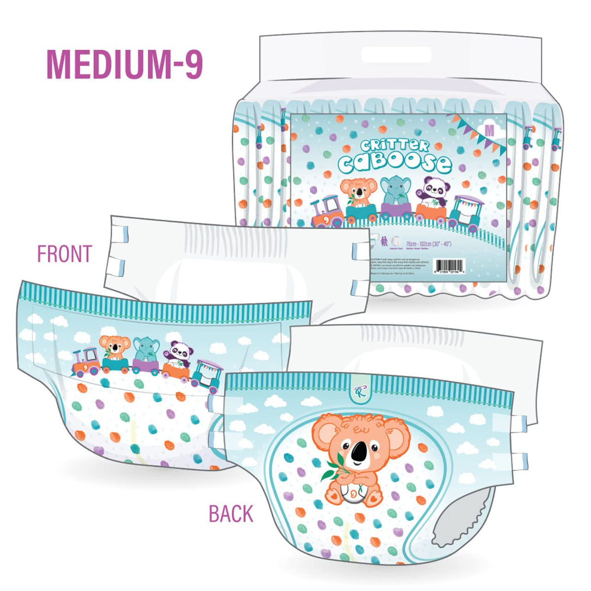 Adult Printed Diapers 12 Pack Medium Y4971