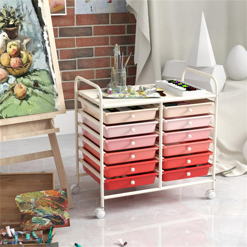 12 Drawer Rolling Storage Cart with Wheels T859168