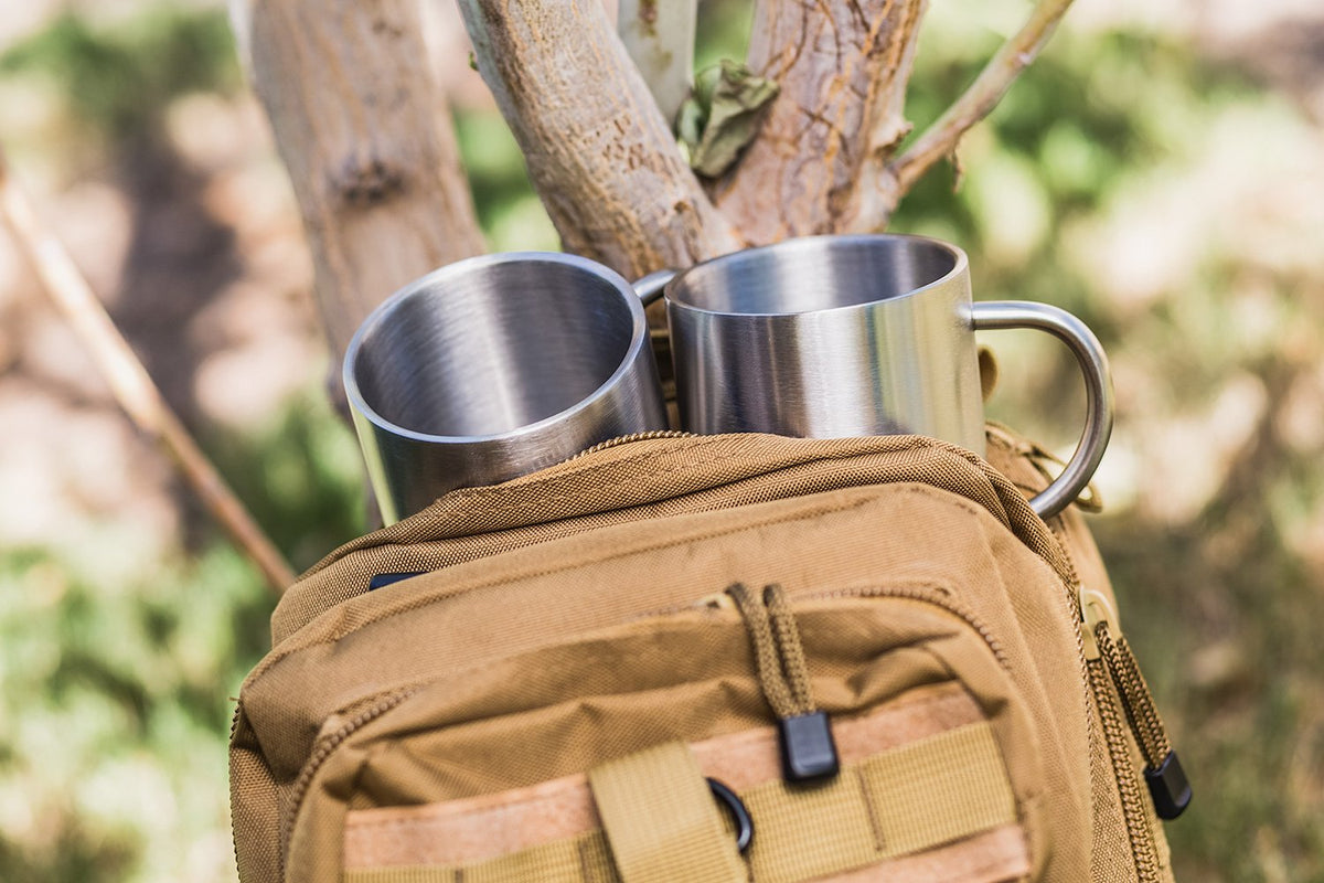 15 oz Double Wall Stainless Steel Insulated Mug Set of 2 B945214