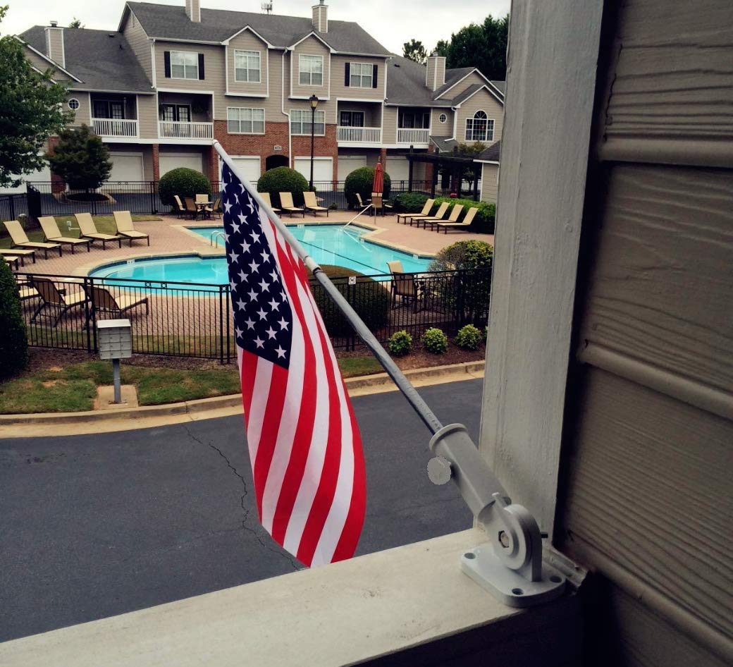 1 Inch Aluminum Wall Mount Flag Pole Bracket A32240