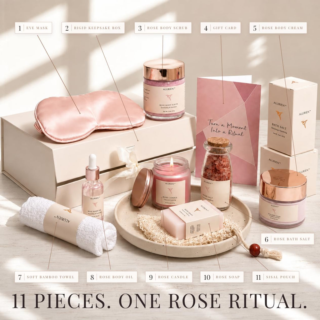 Rose 11-Piece Bath & Body Gift Set G33771