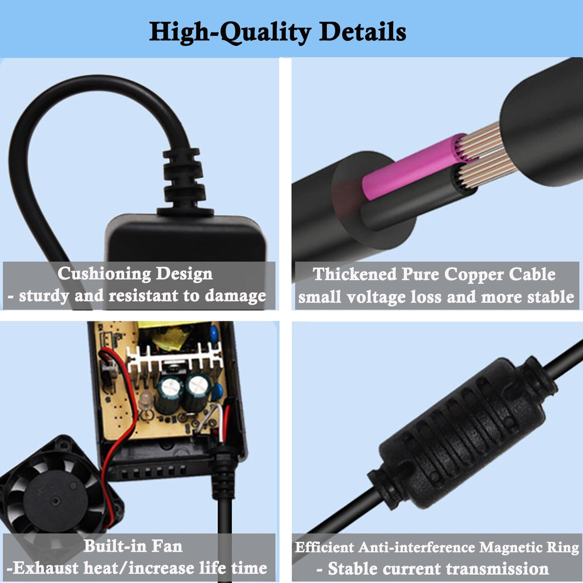 42V 2A Electric Scooter Charger with 4 Plugs S2236