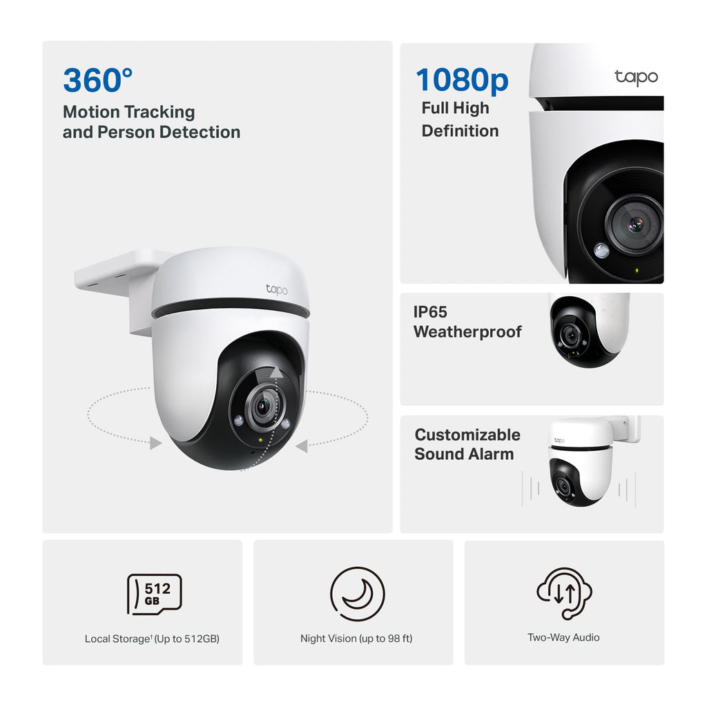 1080P Outdoor Wired Pan/Tilt Security Camera X140
