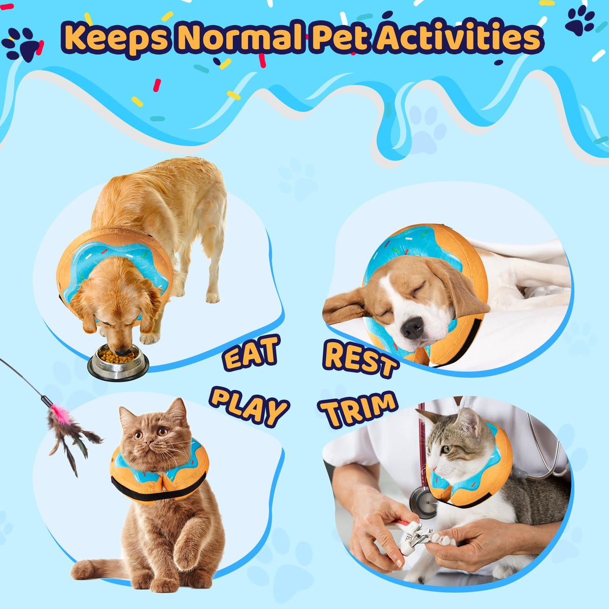 Inflatable Soft Dog Recovery Collar L4235