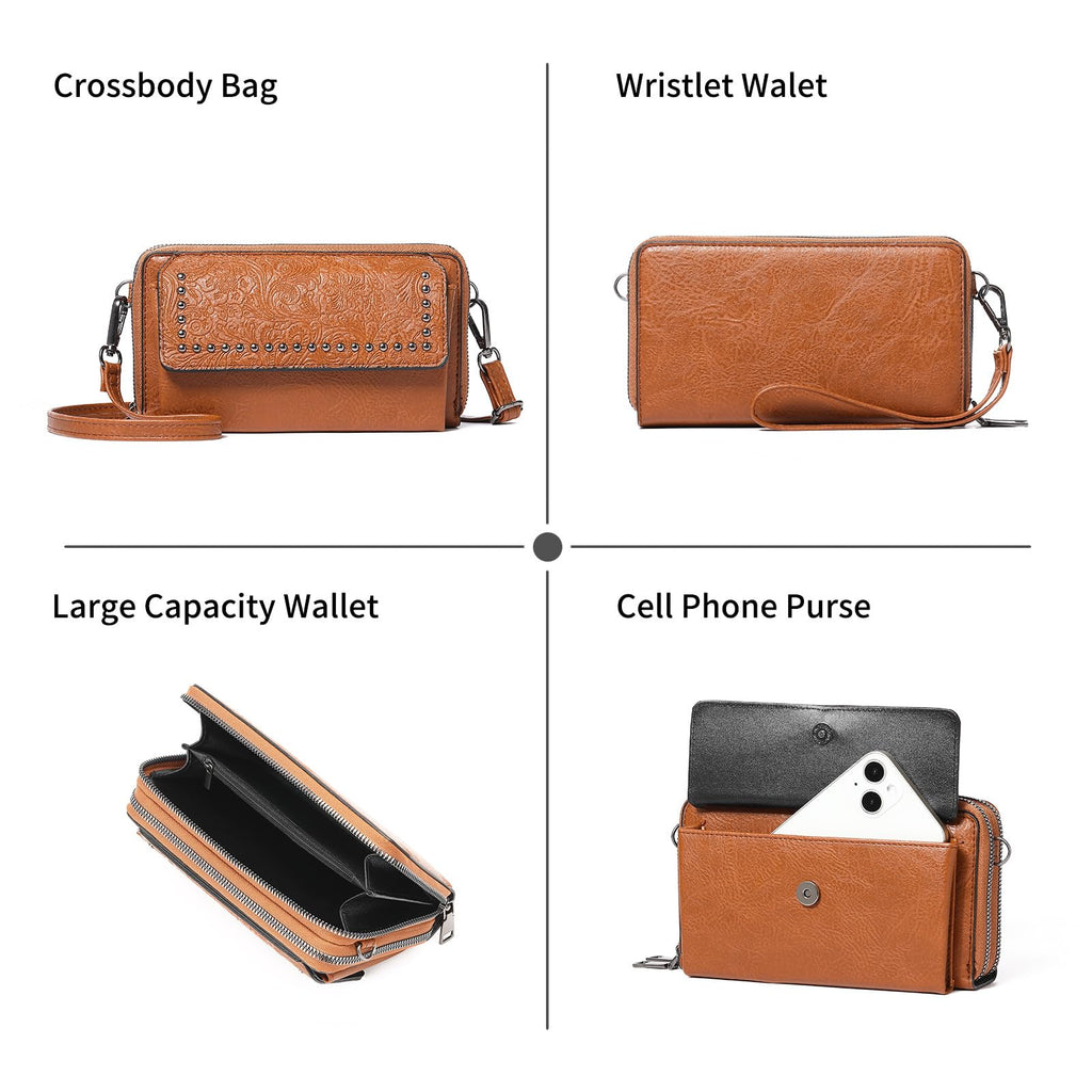 Women's Mini PU Leather Crossbody Phone Bag Y82652