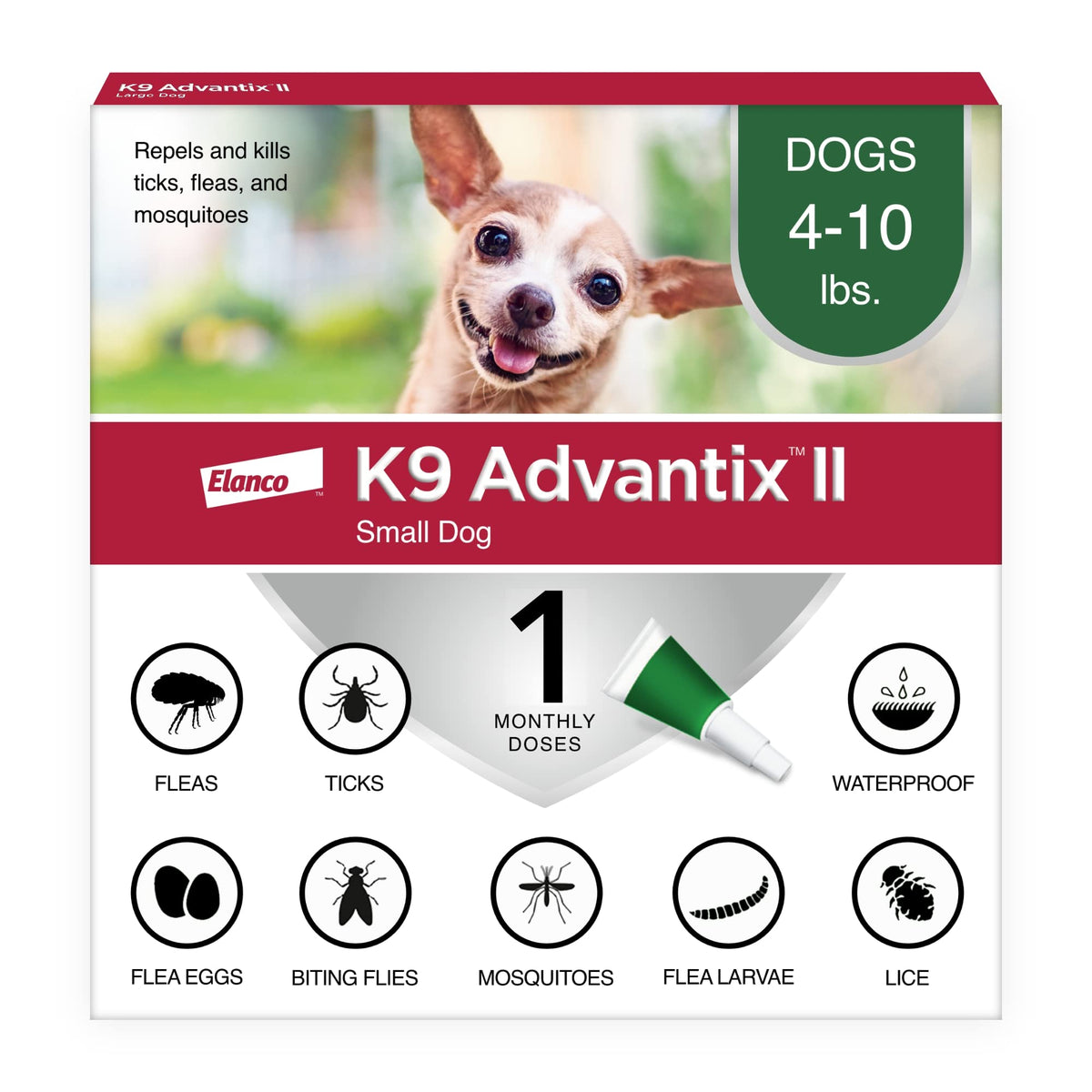 Flea & Tick Topical for Small Dogs 4–10 lbs. W1252
