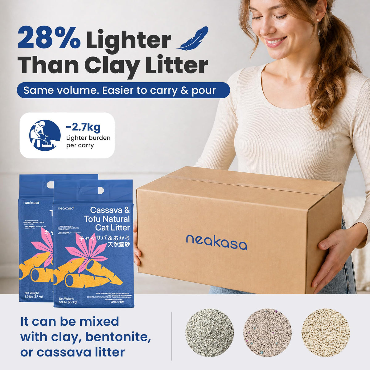 Natural Lightweight Clumping Flushable Cat Litter V909