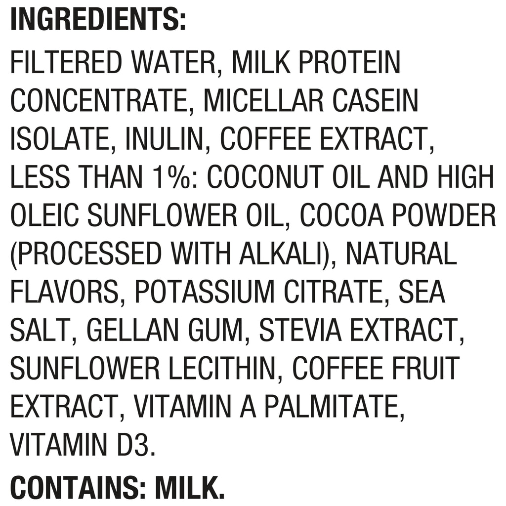 30g Protein Shake, Mocha Latte, 5g Prebiotic Fiber, 12 fl oz Bottle, 12 Count D719243