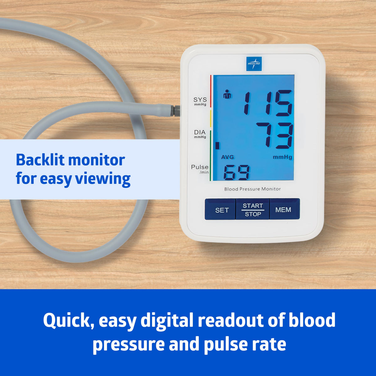 Digital Blood Pressure Monitor with Adult Upper Arm Cuff J434094
