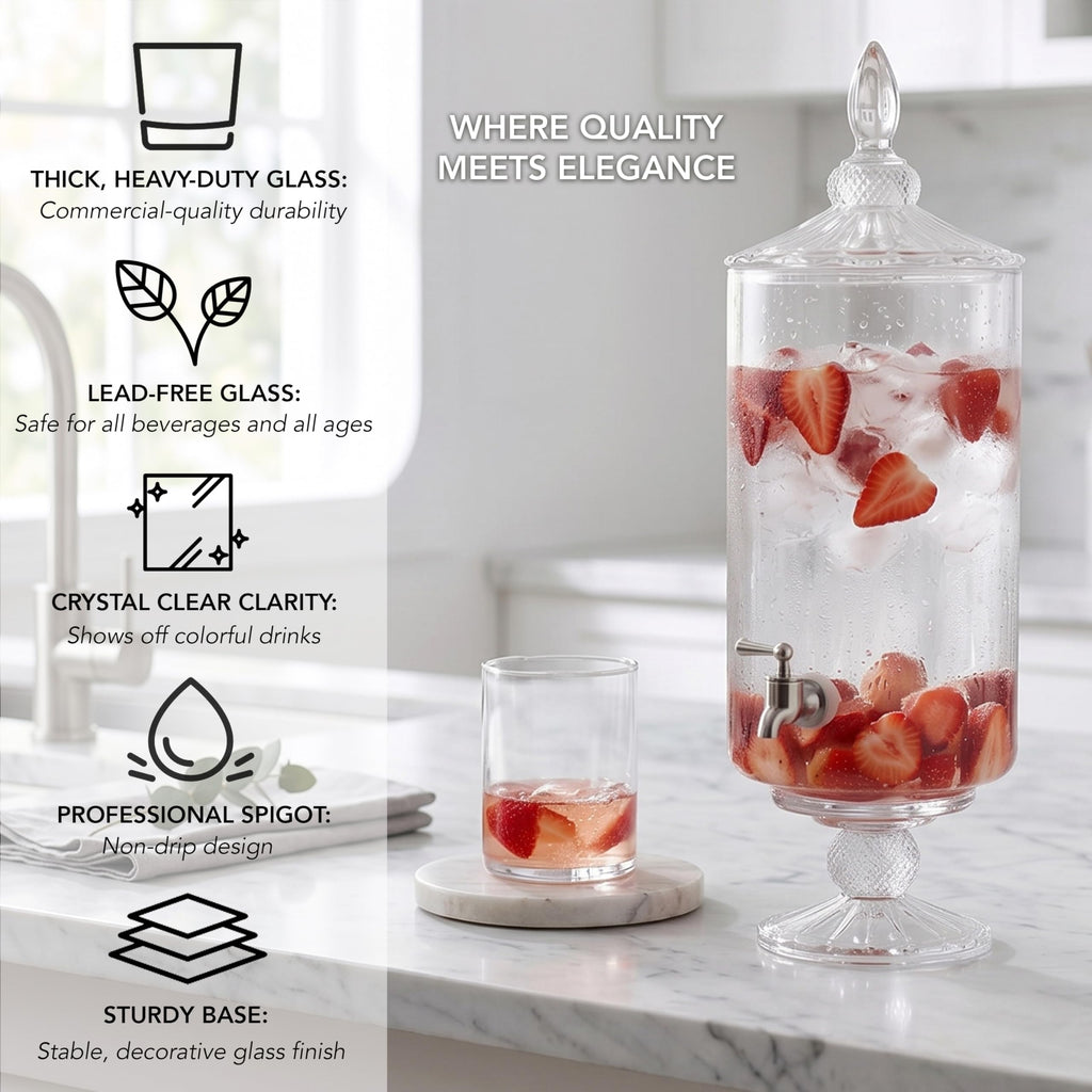 Glass Beverage Dispenser 2 Gal K3955