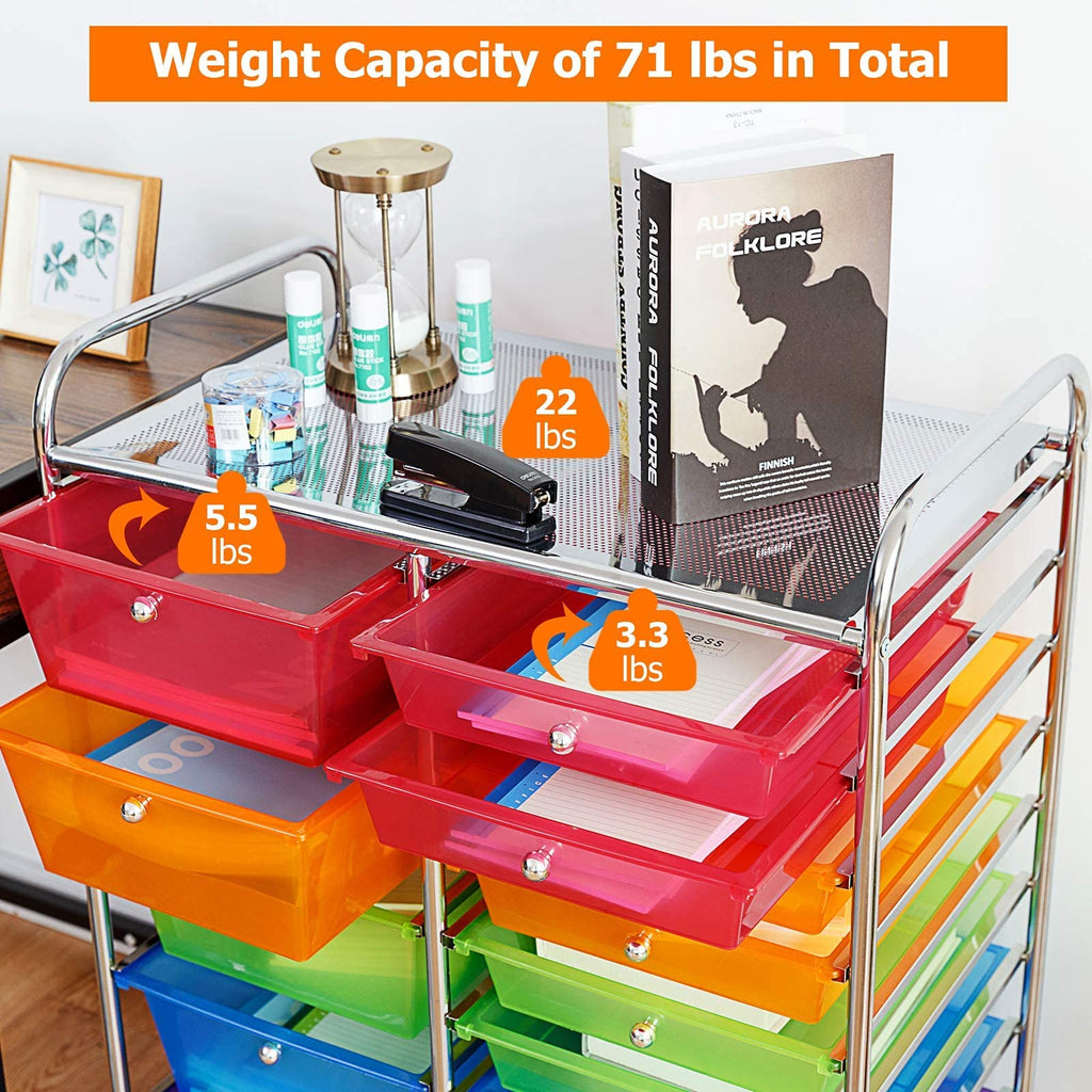 15 Drawer Rolling Storage Cart with Wheels D647