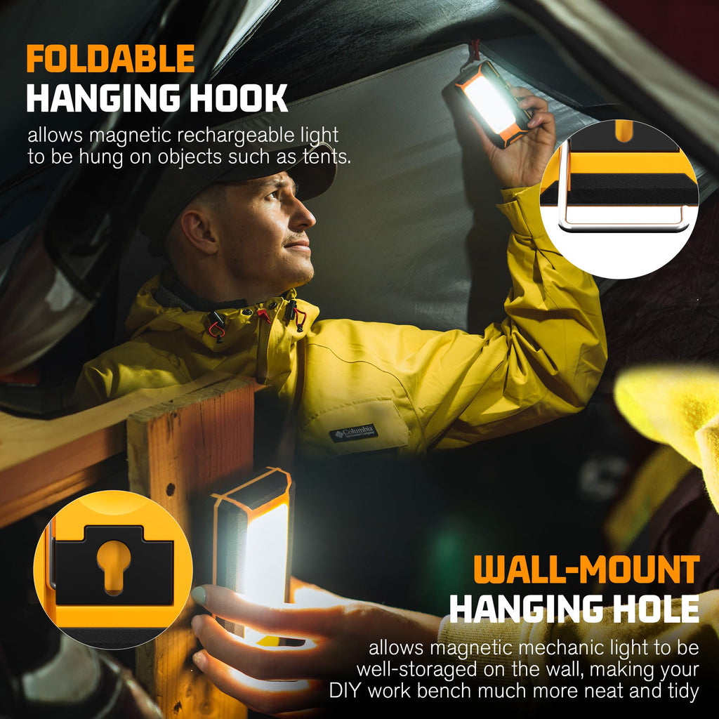 2-Pack Rechargeable LED Work Light V5748