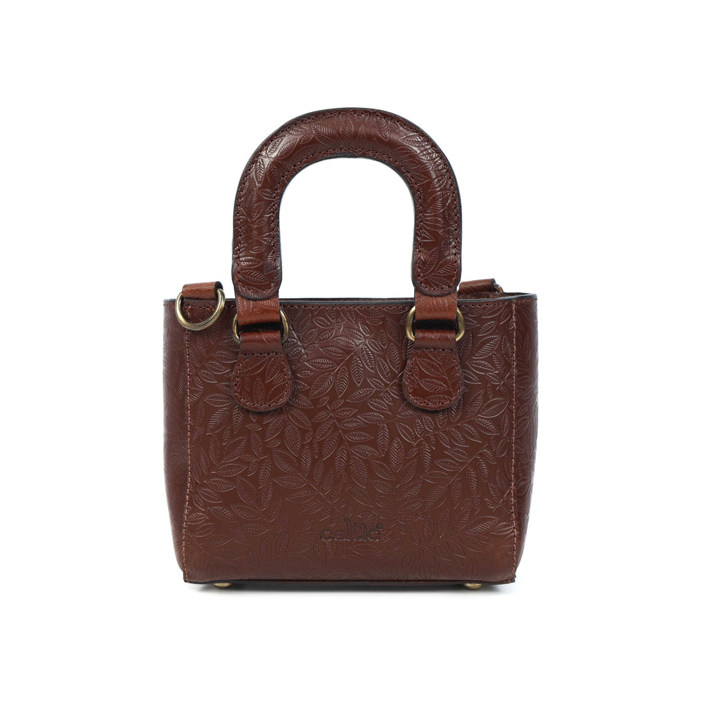 Genuine Leather Mini Tote Crossbody Bag H164020