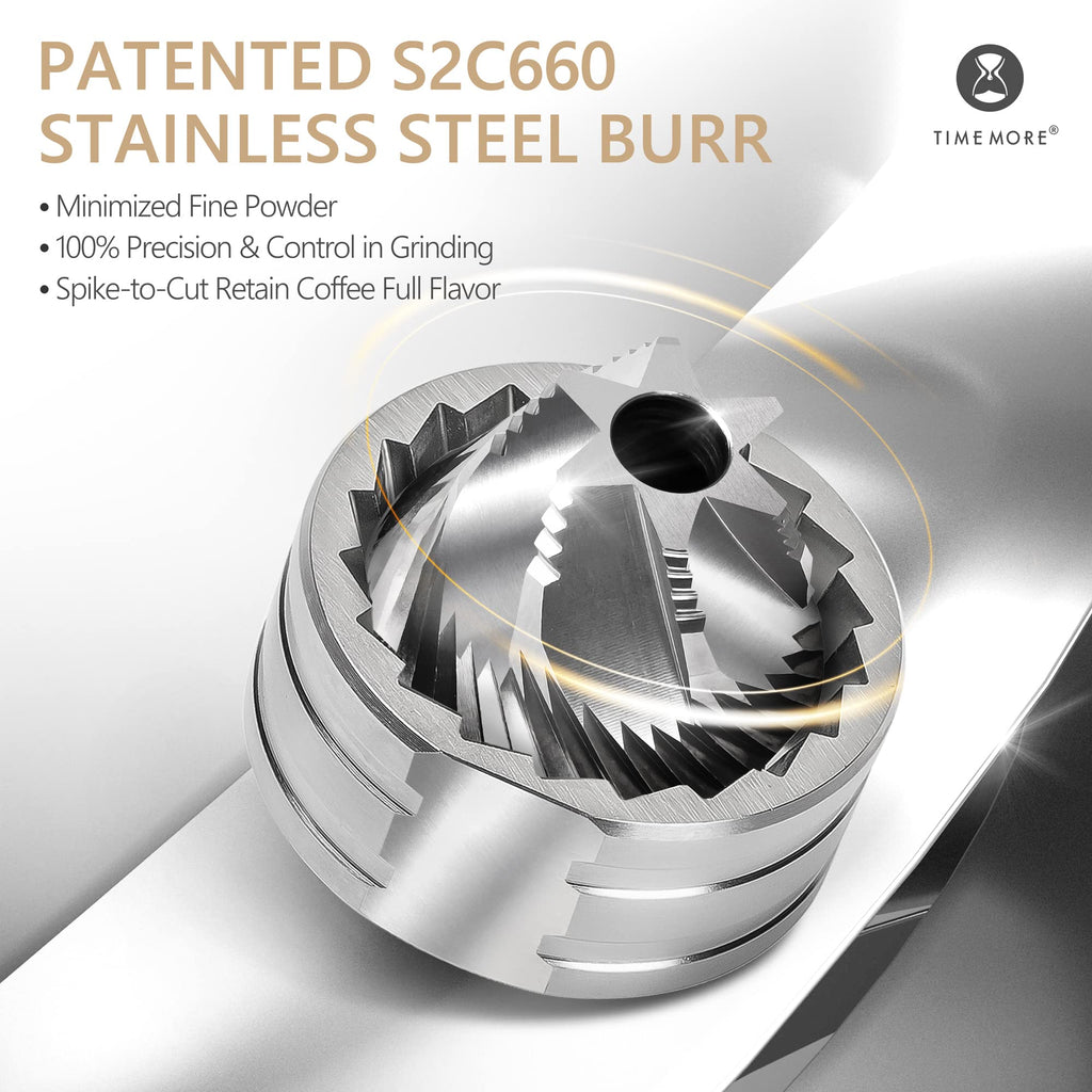 Manual Coffee Grinder with Adjustable Grind Setting Stainless Steel Conical Burr Z313